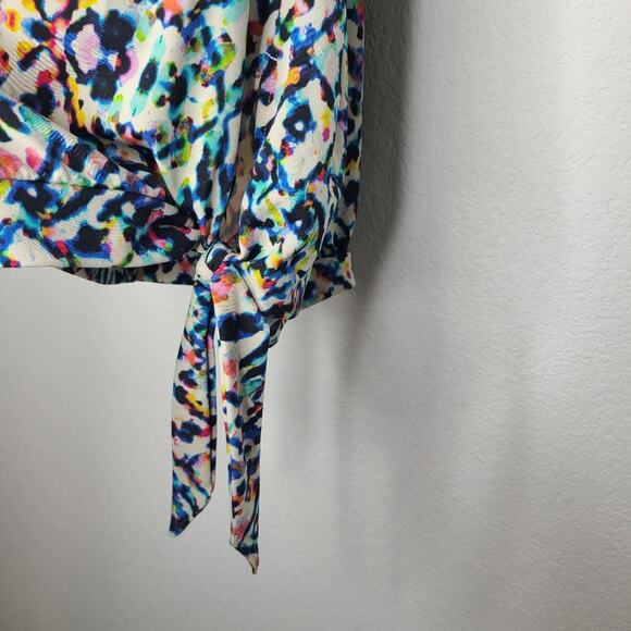Athleta Sunflare Blousy Tankini Top Confetti Print Layered Bra Small - Picture 3 of 11